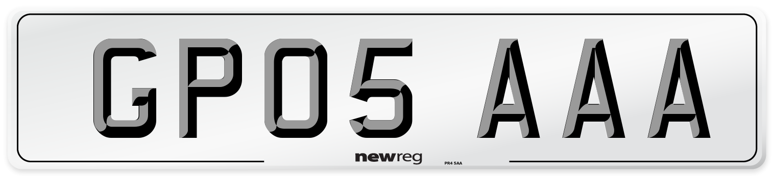 GP05 AAA Number Plate from New Reg